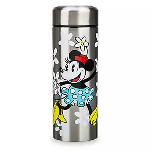Botella de agua de acero inoxidable Mickey y Minnie Mouse Disney Store nueva 2016 - Imagen 1 de 2