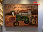 Electric tricycle, Hay roll, Cross, Old Barn Painting, So God made a farmer -...