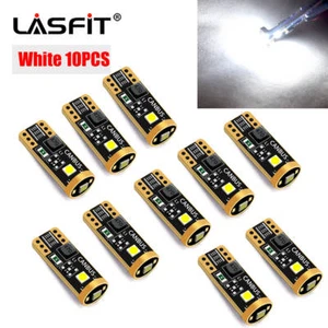 10X LASFIT White T10 Wedge Led Interior License Plate light W5W 192 168 194 2825 - Picture 1 of 11