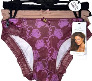 DAISY FUENTES Women 3-Pair Lace Hipster Underwear Panties Polyester Blend Size M - Picture 1 of 5