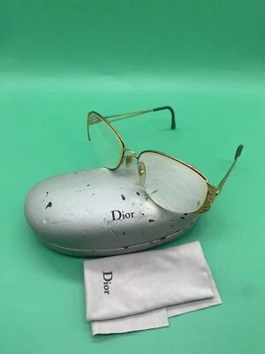 ВИНТАЖНАЯ ЖЕНСКАЯ БОЛЬШАЯ ЗОЛОТАЯ МЕТАЛЛИЧЕСКАЯ ОПРАВА ДЛЯ ОЧКОВ CHRISTIAN DIOR 2881 48 57[]16 - Изображение 1 из 4