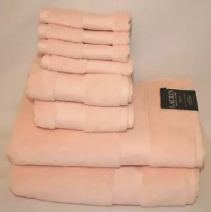 Ralph Lauren Wescott Light Pink Eight Piece Bathroom Towel Set New - Picture 1 of 3