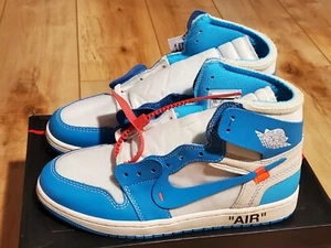 Size 9.5 - Jordan 1 Retro OG x Off-White High UNC AQ0818-148 - Picture 1 of 12