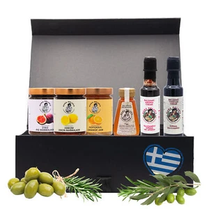 Feinkost Geschenkset aus Griechenland – Marmeladen, Honig & Balsamico Crema - Bild 1 von 10
