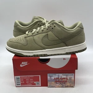 Size 10W- Nike Dunk Premium Low Neutral Olive Suede White Leather (DV7415-200) - Picture 1 of 8