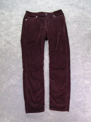 Calça Calvin Klein Feminina 12 Veludo Vermelho Ultimate Skinny Fine Wale Usado - Imagem 1 de 4