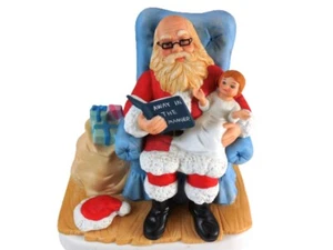 Santa Clause Music Box Babys First Christmas Limited Edition Numbered Vintage - Picture 1 of 12