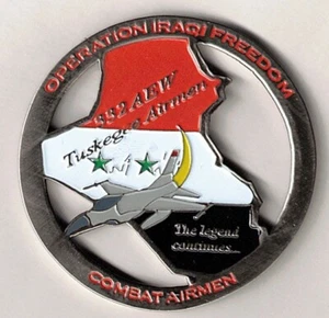 Moneta sfida 332 AEW Tuskegee aviatori Iraqi Freedom spedizione GRATUITA 11 USAF Air Force - Foto 1 di 2