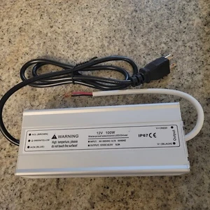 LED Driver 100 Watts Waterproof IP67 Power Supply Transformer Adapter AC to DC - Picture 1 of 6