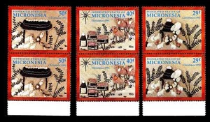 MICRONESIA - 1991 - Natale - Bordo di foglio - mnh - Picture 1 of 1