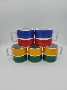 RARE Block Germany FUN Chromatics Mugs – Set 5 (2 #54444, 3 #54447) Multicolor - Picture 1 of 13
