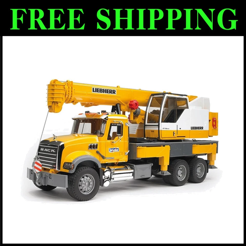 Camión grúa de granito Mack detallado - juego en interiores y exteriores Foto 1 de 4