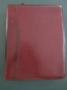 Franklin Quest (Covey) Full Grain Aniline Leather Burgundy Classic Planner - Picture 1 of 13