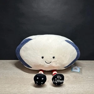 AUTHENTIC❗️Jellycat amuseable sports rugby ball- NWT Retired- SHIPS SAME DAY! - Picture 1 of 8