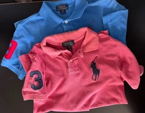 Polo Ralph Lauren Mesh Polo Big Pony Short Sleeve Size Medium (10-12) Lot Of 2 - Picture 1 of 9