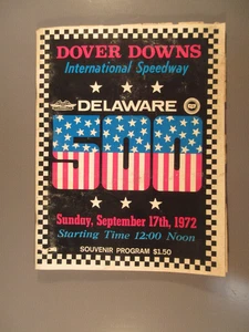 NASCAR Delaware 500 Dover Downs Race Program 1972 - Imagen 1 de 1