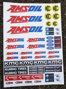 RC 10th scale 1:10 CORR Racing Stickers Decals Associated SC10 Traxxas Slash - Picture 1 of 1