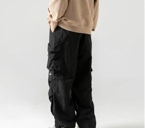 Outdoor Waterproof Leisure Multi-Pocket Cargo Leisure Loose Mid-Waist Pants Mens - Picture 1 of 21