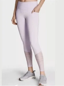 NWT VICTORIA'S SECRET SPORT KNOCKOUT LACE TIGHT Mesh Lilac Msrp $69.50 XL - Picture 1 of 13