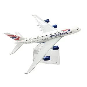 1/400 16cm Alloy British Airways A380 Model Plane Diecast Airplane Display Gift - Picture 1 of 9