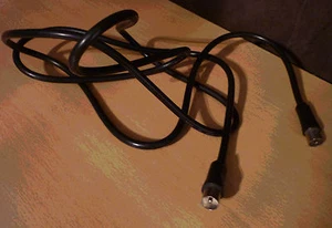 Zwarte Coax verlengkabel 1,5 meter 75 Ohm - Photo 1/1