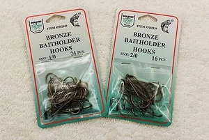 GANCHOS BAITHOLDER BRONCE, 1/0, 24 PIEZAS, 2/0, 16 PIEZAS, 40 PIEZAS, TOTAL - Imagen 1 de 1