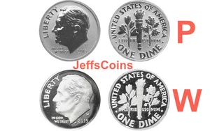 2015 W&P March of Dimes Reverse Proof Dime 2 Coins ONLY No Silver Dollar via DM5 - Picture 1 of 3