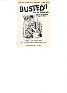 Cartolina pubblicitaria Busted Drug War abilità di sopravvivenza Robert Crumb - Foto 1 di 2