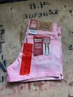 Levi’s Youth Pink Tie Dye Shorts Stretch Adjustable Waist Size 6 5-6 Years New