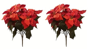 2 x Arbusto de flores de pascua artificial realista - Imagen 1 de 1