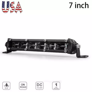 7inch 30W LED Work Light Bar Slim Single Row Driving Truck SUV ATV Spot Fog Lamp - Picture 1 of 14