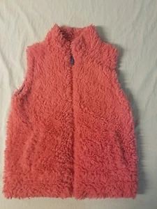 Mini Boden Full Zip Hooded Sherpa Fleece Vest in Dark Pink Outdoor Girls' 9-10Y - Picture 1 of 5