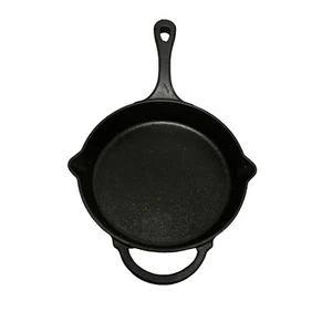 Pioneer Frau Gusseisen rund 9" Pfanne Bratpfanne 2 Griffe 2 Ausgießer ~ 1,5" tief - Bild 1 von 7