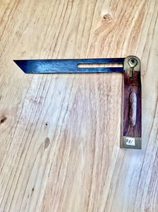 Vintage Craftsman Sliding T-Bevel Gauge Wood & Brass Carpenters Square 8" - Picture 1 of 8