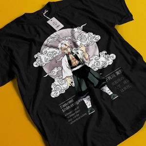 Demon Slayer Shirt Sanemi Shinazugawa Tshirt Tanjiro T-Shirt Muzan Doma Genya - Picture 1 of 6