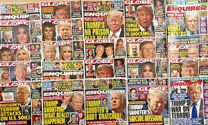 National Enquirer & GLOBE Tabloid Magazine • LOT OF 20 ISSUES • ALL ON TRUMP! - Picture 1 of 3