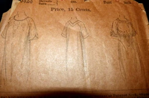 Antik um 1900 EMPIRE NACHTKLEID DAMEN Butterick Nähmuster BUST 32 - Bild 1 von 3