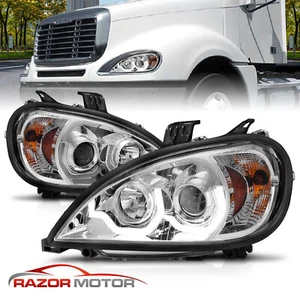 2005-2020 Chrome Projector LED Bar Style Headlight Pair Freightliner Columbia - Picture 1 of 11
