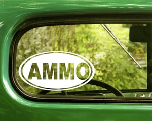 2 MUNITION MUNITION OVAL AUFKLEBER Sticker gestanzt für Auto Fenster Stoßstange Wohnmobil - Bild 1 von 1
