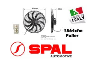 For Spal 14" Thermo Fan Skew Blade 12v Puller 1864 CFM Low Profile Made in Italy - Picture 1 of 1