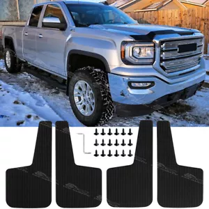 4X Guardabarros de goma para GMC Sierra 1500 2500 3500 guardabarros de rally guardabarros - Imagen 1 de 8