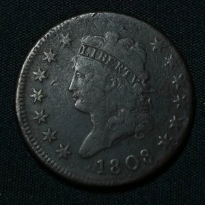 1808 Classic Head Large Cent Philadelphia Mint Very Good Condition - Picture 1 of 2