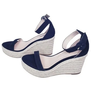 NWOT L'AGENCE ELYSEE Wedge Platform Espadrille Sandal Black Women's EU39.5/US9.5 - Picture 1 of 14