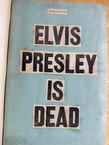 Vintage Elvis Presley Death Scrapbook Memorabilia August 1977 Newspaper RARE E2 - Picture 1 of 17