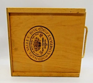 Vintage Napa Valley Box Company Holz 26 Kassetten Aufbewahrung Tragetasche Kiste - Bild 1 von 4