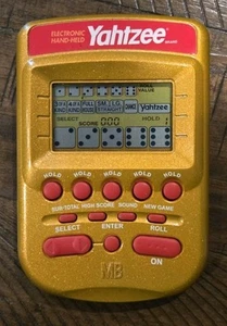 Yahtzee Hand Held Electronic Game 2002 Hasbro Gold & Red - Works Great - Picture 1 of 6