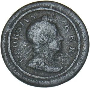 1724 Farthing - George I British Copper Coin - Picture 1 of 2