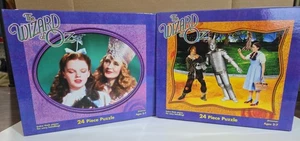 TWO 24 PIECE PUZZLES ~ THE WIZARD of OZ OPEN BOX SEALED BAGS EXTRA THICK PIECES - Picture 1 of 4