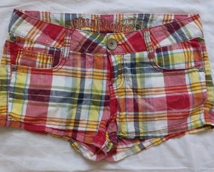 Wallflower Vintage kariert niedrig geschnitten Micro Mini Shorts adrette Y2K Damengröße 3 - Bild 1 von 13