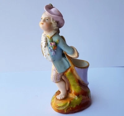 Figure en Porcelaine Cavalière Petit Vase, Thuringe, Allemagne, Um 1850 - 1900 - Photo 1/4
